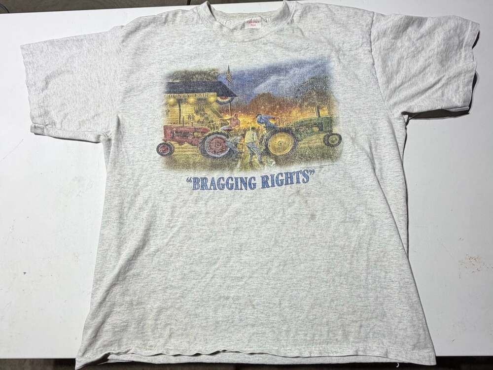 Vintage 1998 Catawba's Best Dave Barnhouse Bragging Rights Tractor T-Shirt XL